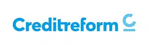 Creditreform Logo in Blau.
