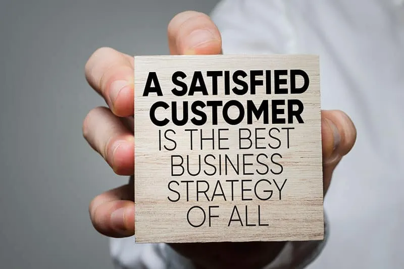Zufriedener Kunde ist beste Geschäftsstrategie.